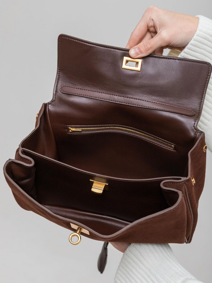 Amara Suede Bag I Mocha
