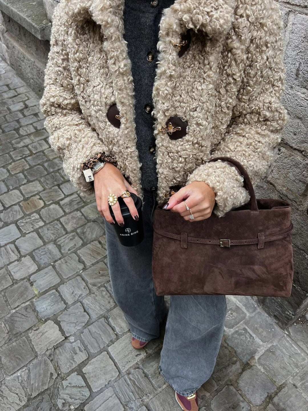 Oria™ Suede Bag I Dark Brown