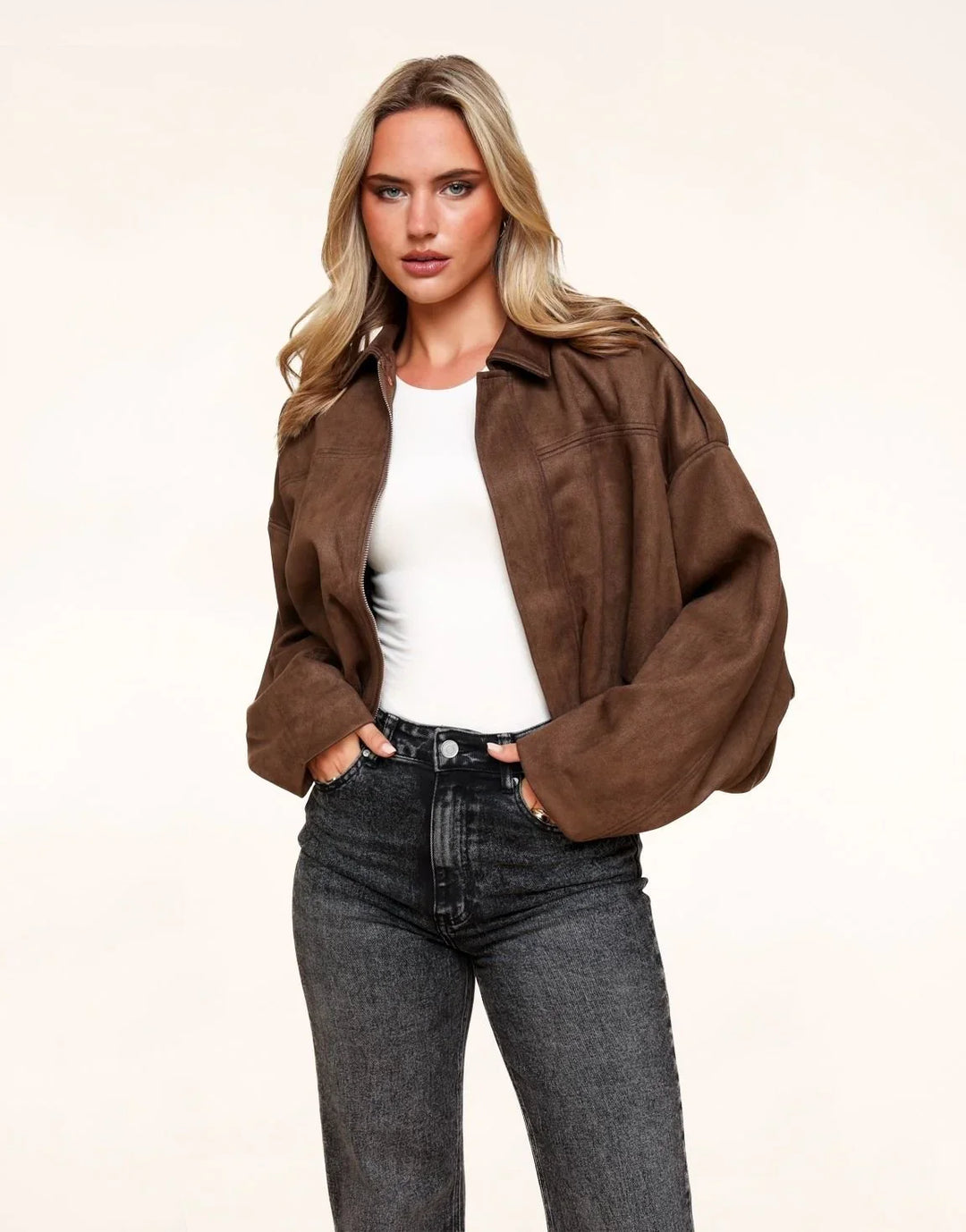 The Marlowe™ Suede Jacket I Dark Brown