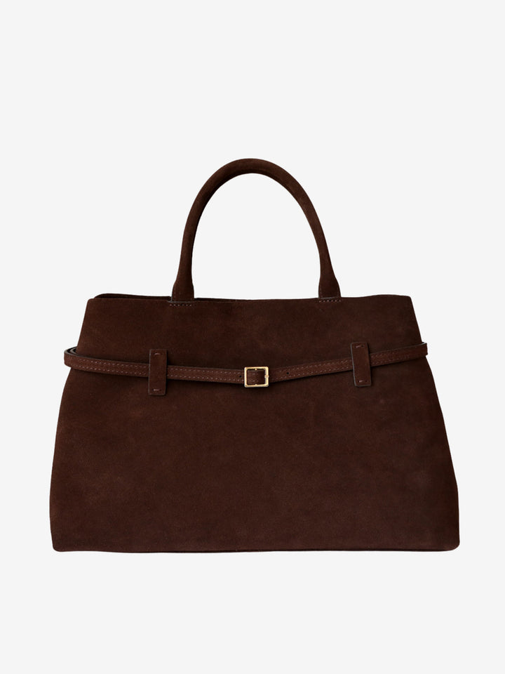 Oria™ Suede Bag I Dark Brown